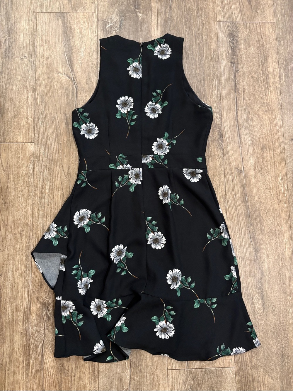 Banana Republic Black Floral Sleeveless Mini Dress